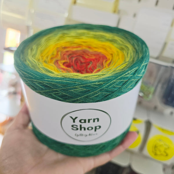 CMO005 MelOmbre Yarn Cake Pure Cotton Extrafine 9-6-72-80-83-1B