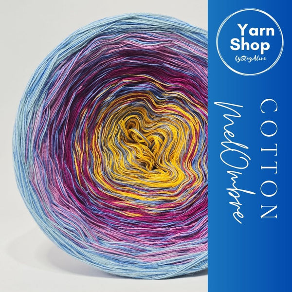 CMO006 MelOmbre Yarn Cake Pure Cotton Extrafine 6-3-11-8+1C