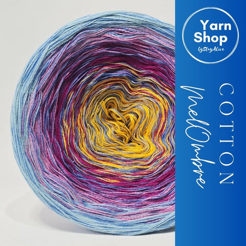 CMO006 MelOmbre Yarn Cake Pure Cotton Extrafine 6-3-11-8+1C