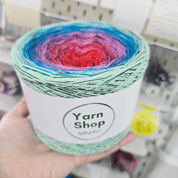 CMO007 MelOmbre Yarn Cake Pure Cotton Extrafine 9-11-10-66+1D