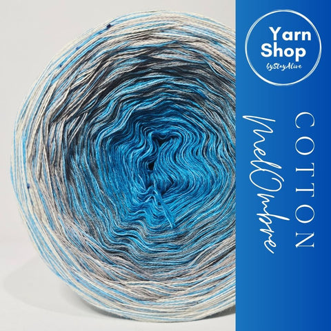CMO008 MelOmbre Yarn Cake Pure Cotton Extrafine 10-70-5-4+1A