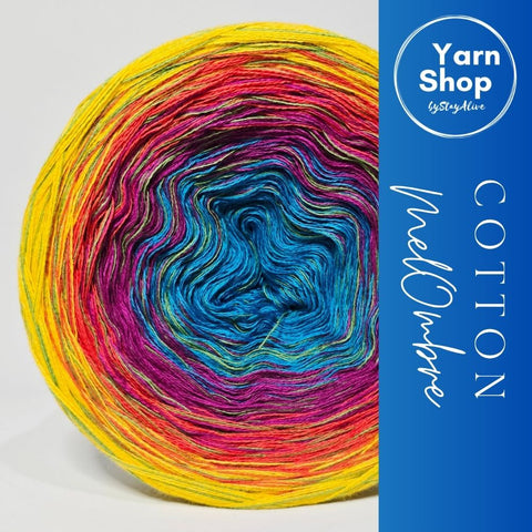 CMO009 MelOmbre Yarn Cake Pure Cotton Extrafine 10-3-9-6+1B