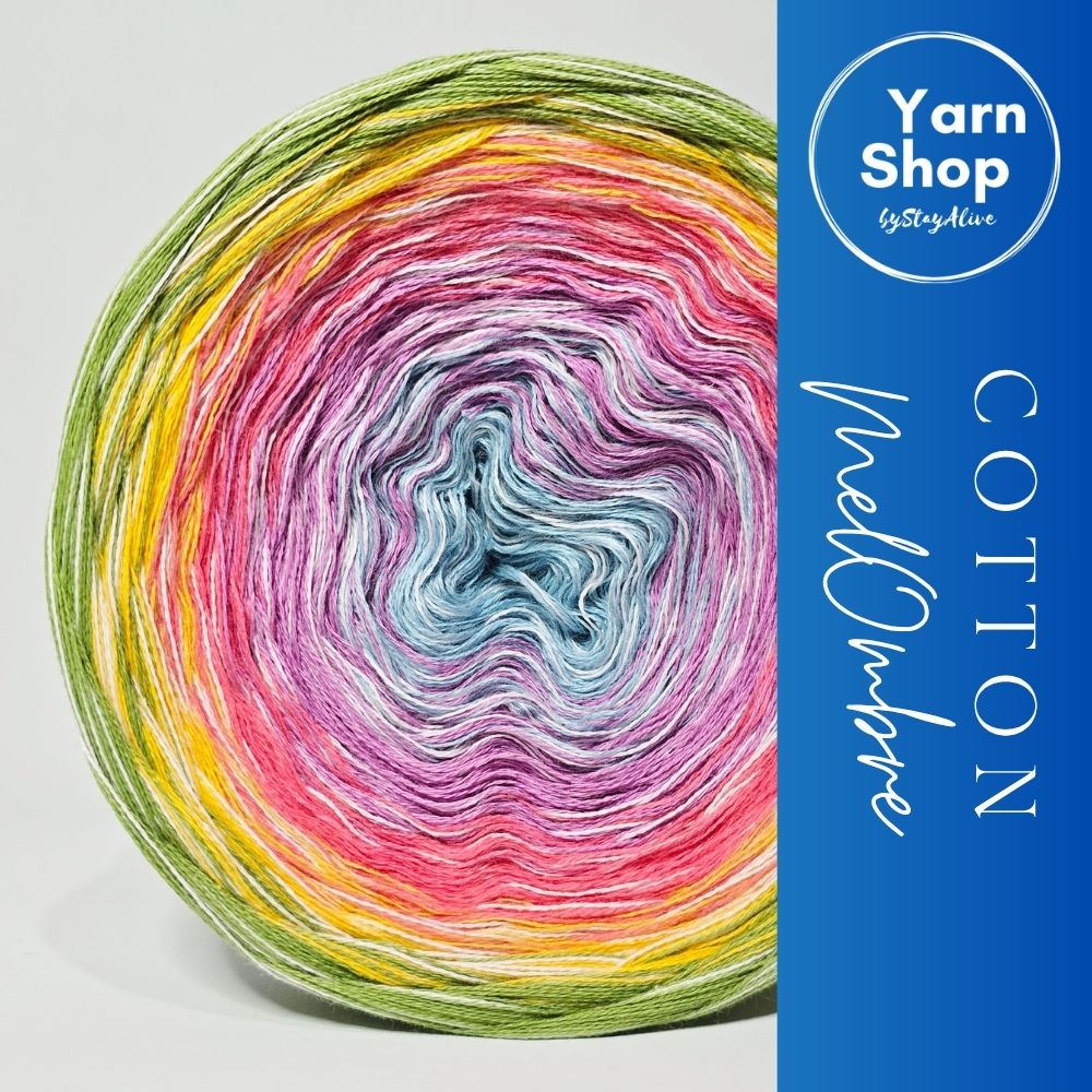 CMO010 MelOmbre Yarn Cake Pure Cotton Extrafine 8-11-84-6-80+45