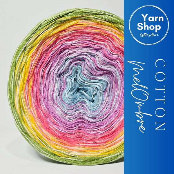 CMO010 MelOmbre Yarn Cake Pure Cotton Extrafine 8-11-84-6-80+45