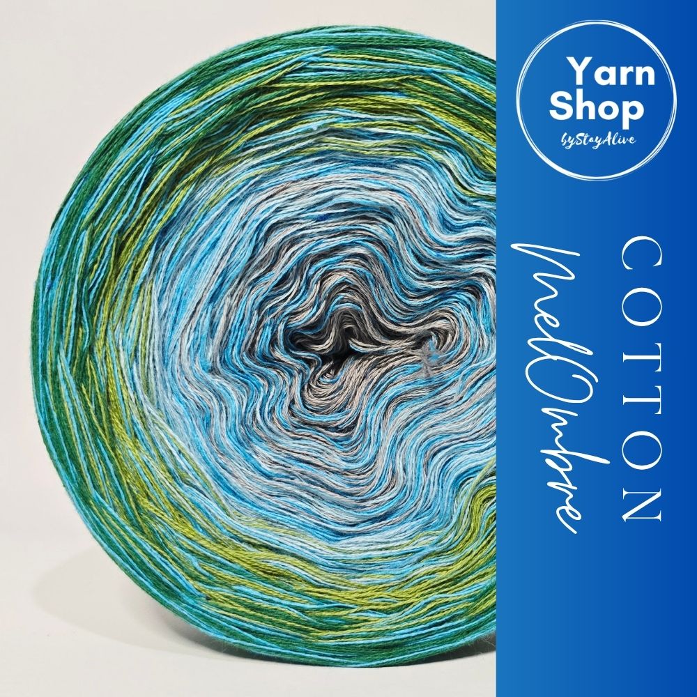 CMO011 MelOmbre Yarn Cake Pure Cotton Extrafine 5-8-80-83+1A