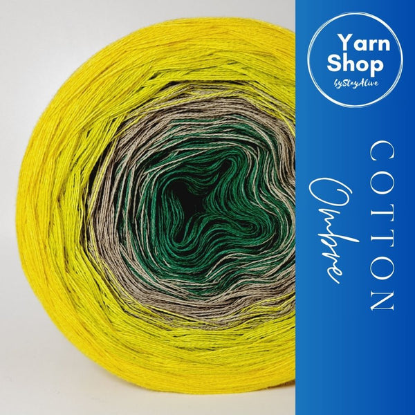 Gradient CO001 Ombre Yarn Cake Pure Cotton Extrafine