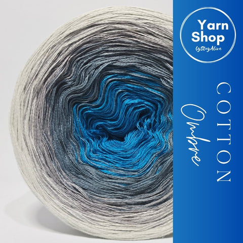 Gradient CO008 Ombre Yarn Cake Pure Cotton Extrafine 10-70-5-4