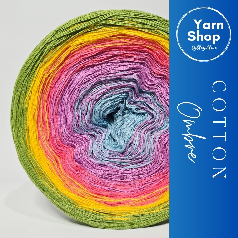 Gradient CO010 Ombre Yarn Cake Pure Cotton Extrafine 8-11-84-6-80