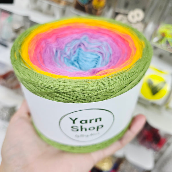 Gradient CO010 Ombre Yarn Cake Pure Cotton Extrafine 8-11-84-6-80