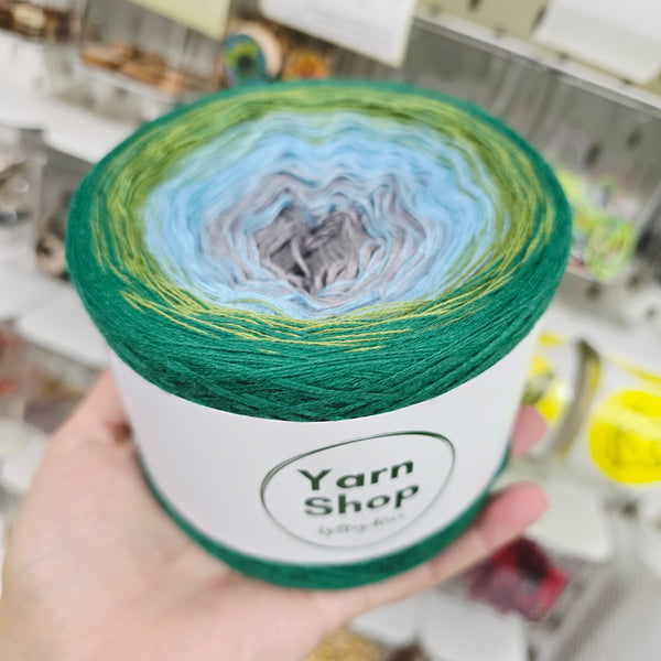 Gradient CO011 Ombre Yarn Cake Pure Cotton Extrafine 5-8-80-83