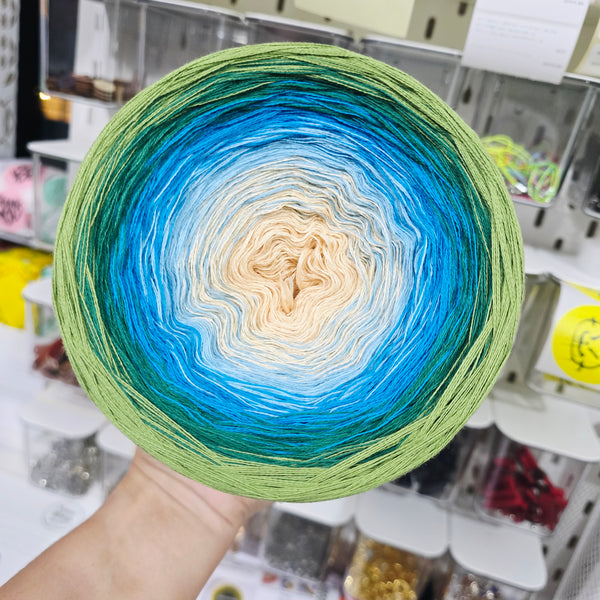 Gradient CO015 Ombre Yarn Cake Pure Cotton Extrafine 12-8-10-83-80