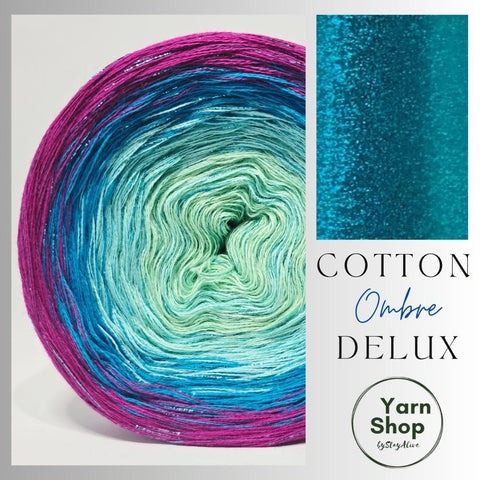 Gradient CODL004 Ombre DeLux Yarn Cake Pure Cotton Extrafine 66-85-10-3+24
