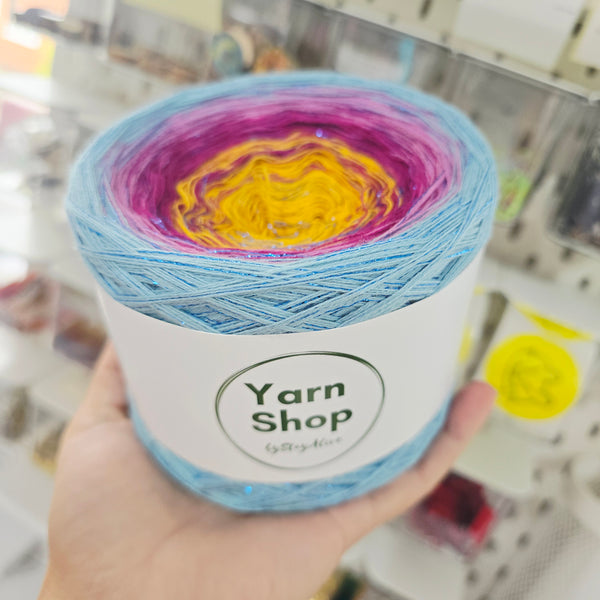 Gradient CODL006 Ombre DeLux Yarn Cake Pure Cotton Extrafine 6-3-11-8+42