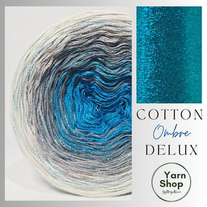 Gradient CODL008 Ombre DeLux Yarn Cake Pure Cotton Extrafine 10-70-5-4+24