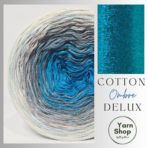 Gradient CODL008 Ombre DeLux Yarn Cake Pure Cotton Extrafine 10-70-5-4+24