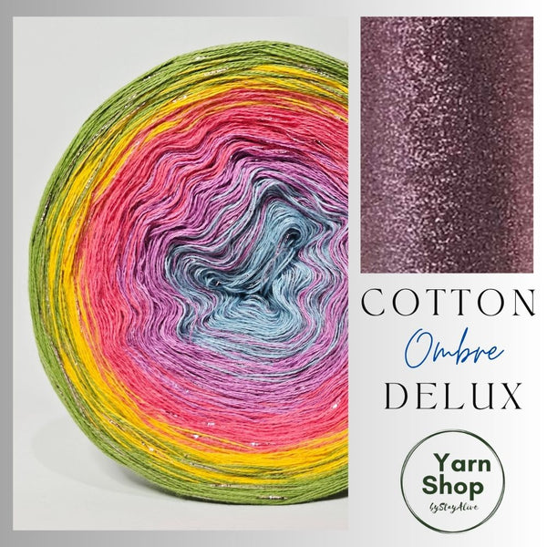 Gradient CODL010 Ombre DeLux Yarn Cake Pure Cotton Extrafine 8-11-84-6-80+29
