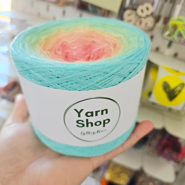 Gradient CODL012 Ombre DeLux Yarn Cake Pure Cotton Extrafine 34-12-66-85+32