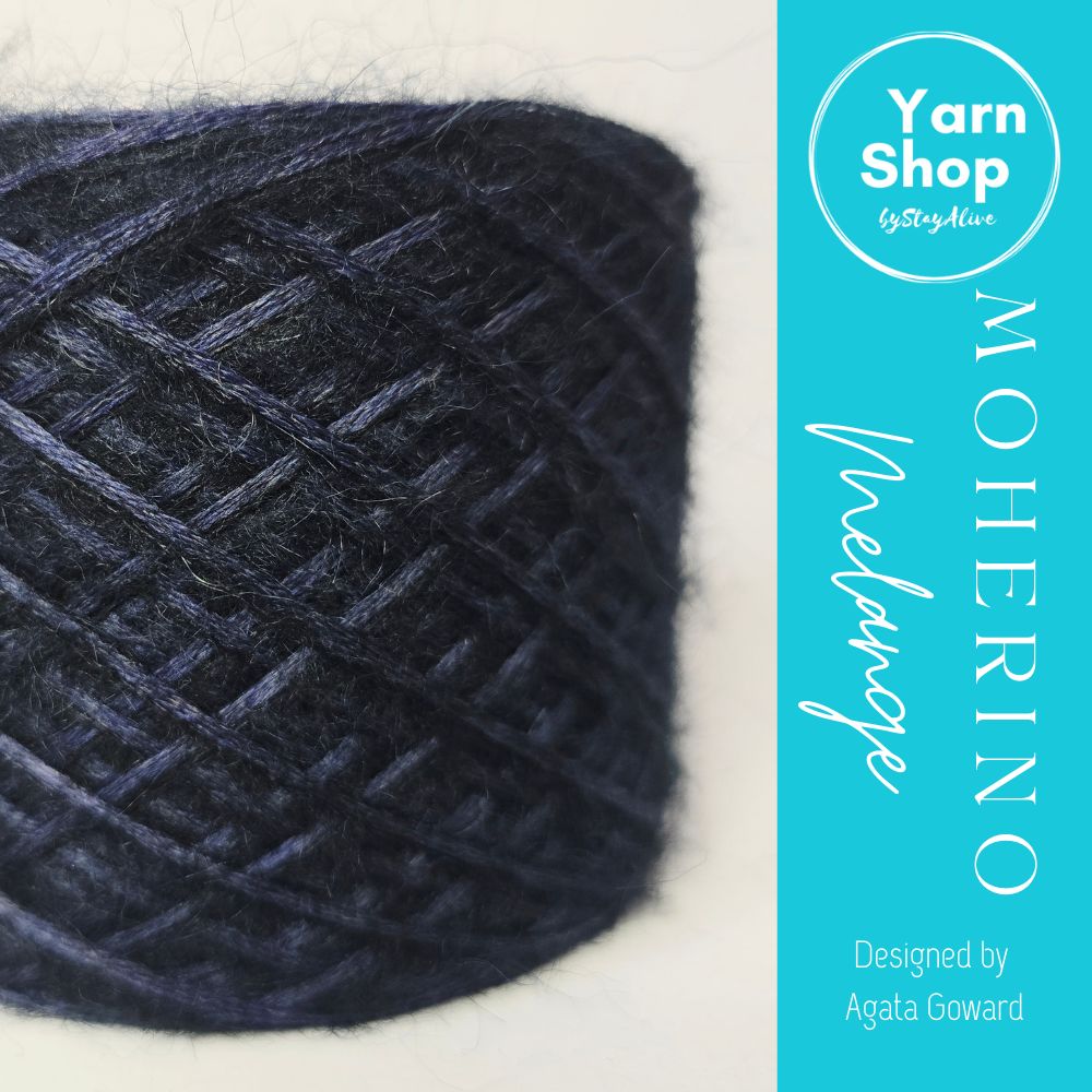 MOHM 67+40 Moherino Melange Yarn Cake Merino Mohair