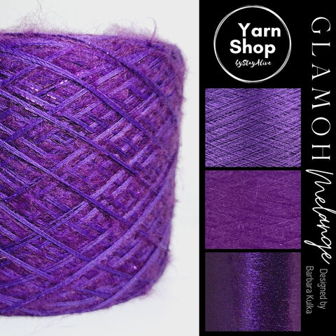 GMM004 GlaMoh Melange Yarn Cake Merino Mohair Lurex 60+45+34