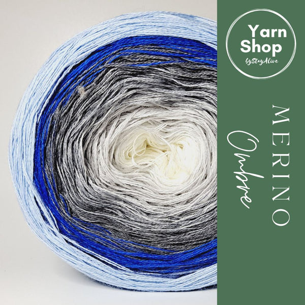 LIMITED EDITION Ombre Yarn Cake Pure Merino Extrafine Superwash 27-5-6-55-39-70-29