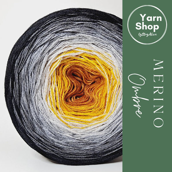 LIMITED EDITION Ombre Yarn Cake Pure Merino Extrafine Superwash 57-51-5-6-55-8