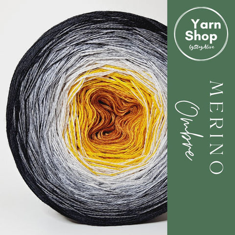 LIMITED EDITION Ombre Yarn Cake Pure Merino Extrafine Superwash 57-51-5-6-55-8