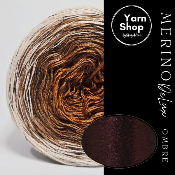 LIMITED EDITION Ombre DeLux Yarn Cake Pure Merino Extrafine Superwash 57-26-41+23