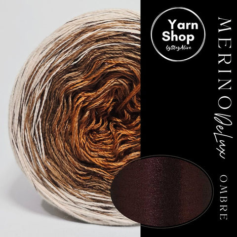 LIMITED EDITION Ombre DeLux Yarn Cake Pure Merino Extrafine Superwash 57-26-41+23