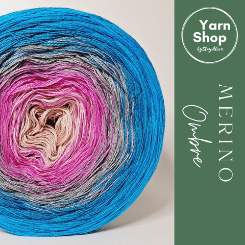 MO019 Ombre Yarn Cake Pure Merino Extrafine Superwash