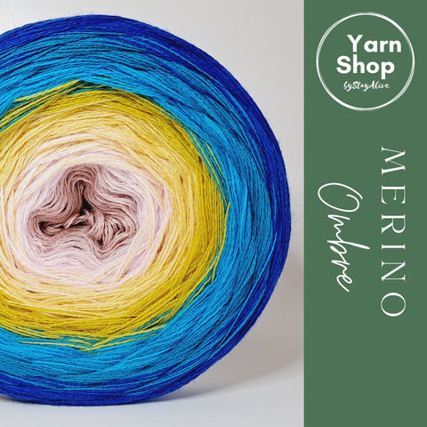 MO021 Ombre Yarn Cake Pure Merino Extrafine Superwash