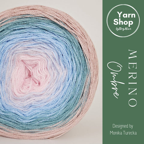 MO023 Ombre Yarn Cake Pure Merino Extrafine Superwash