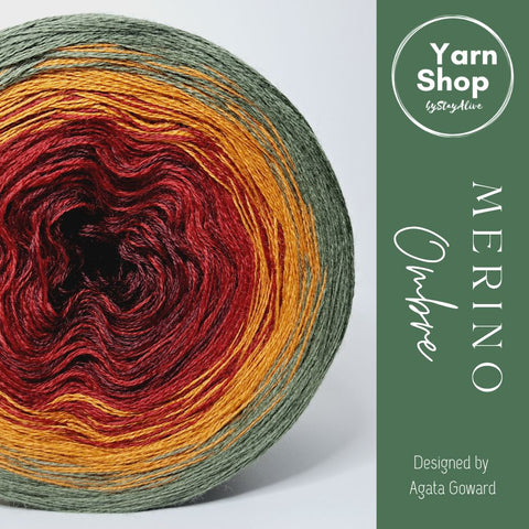 MO047 Ombre Yarn Cake Pure Merino Extrafine Superwash