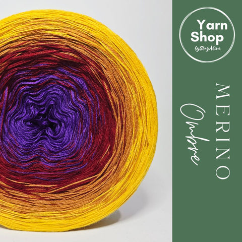 MO071 Ombre Yarn Cake Pure Merino Extrafine Superwash 60-1-57-51