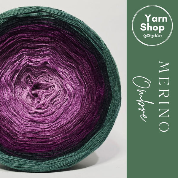 MO081 Ombre Yarn Cake Pure Merino Extrafine Superwash 21-28-22-23-9-18