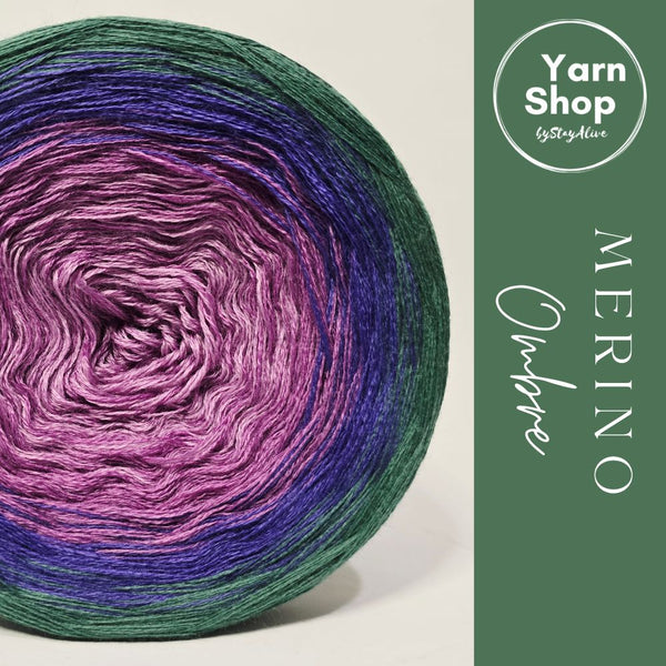 MO087 Ombre Yarn Cake Pure Merino Extrafine Superwash 21-28-5-18