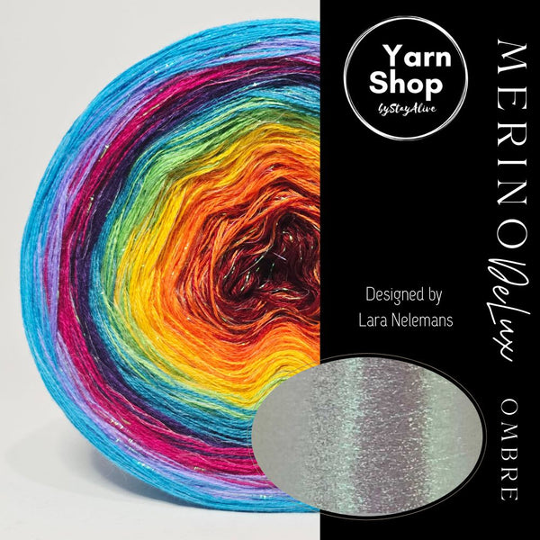 MODL013 Ombre DeLux Yarn Cake Pure Merino Extrafine Superwash