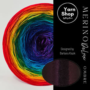 MODL014 Ombre DeLux Yarn Cake Pure Merino Extrafine Superwash 60-39-14-07-51-10-13+39