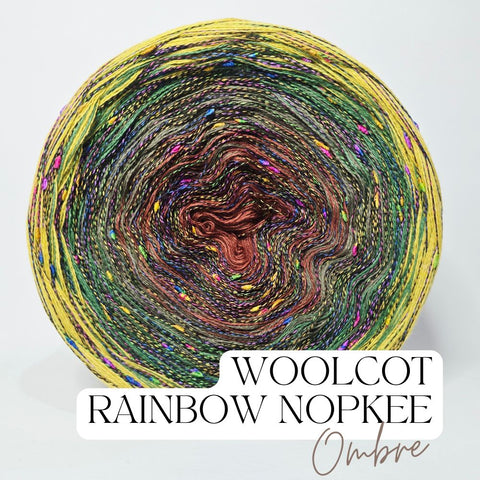 Gradient ONW004 Ombre Nopkee Yarn Cake Woolcot Extrafine Superwash 3-18-22-17+RN