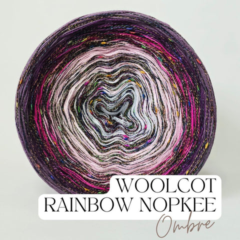 Gradient ONW006 Ombre Nopkee Yarn Cake Woolcot Extrafine Superwash 8-1-23-24-16-15+RN