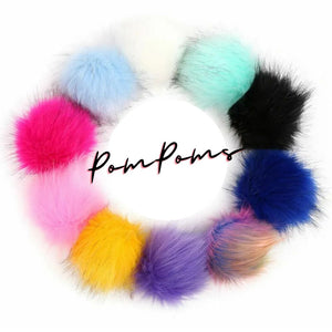 Faux Fur Pom Pom Ball DIY Fur Pom Poms for Hats Shoes Scarves Pompoms –  yarnshopbyStayAlive