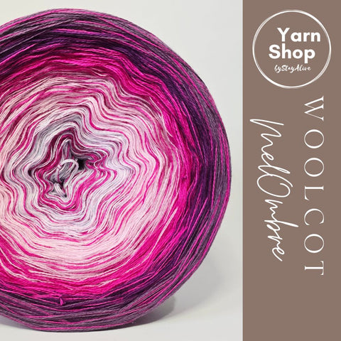 Gradient WMO009 MelOmbre Yarn Cake Woolcot Extrafine 8-1-23-24-16-15+24