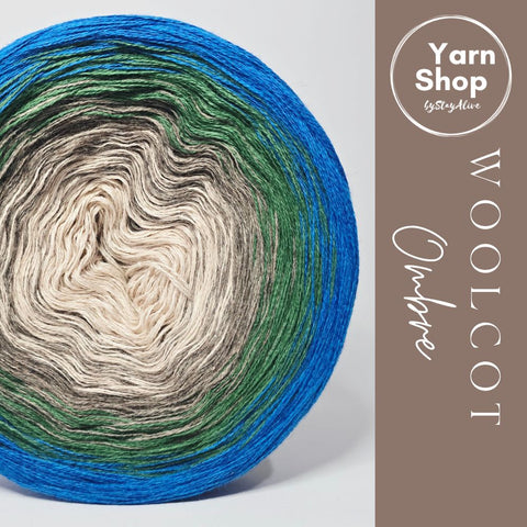 Gradient WO012 Ombre Yarn Cake Woolcot Extrafine