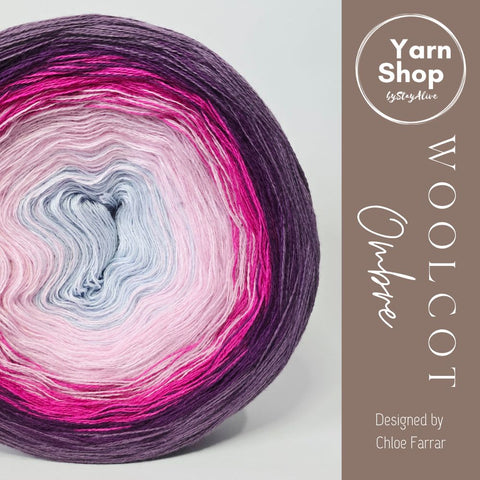 Gradient WO020 Ombre Yarn Cake Woolcot Extrafine 8-1-23-24-16-15