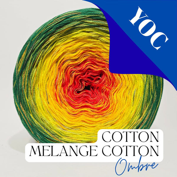 YOC Ombre Melange Cotton Yarn Cake Cotton Extrafine Superwash
