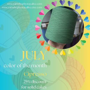 Woolcot Solid Yarn Cake Cipresso