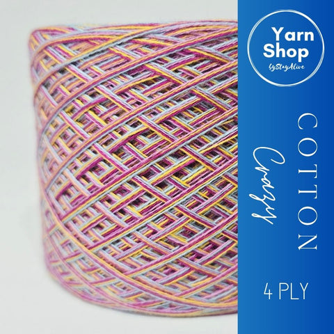 CC 3+6+8+11 4PLY Crazy Yarn Cake Pure Cotton Extrafine