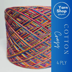 CC 3+6+9+10 4PLY Crazy Yarn Cake Pure Cotton Extrafine