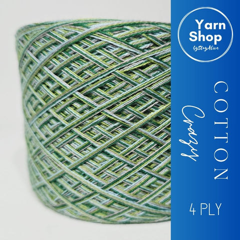 CC 5+8+80+83 4PLY Crazy Yarn Cake Pure Cotton Extrafine