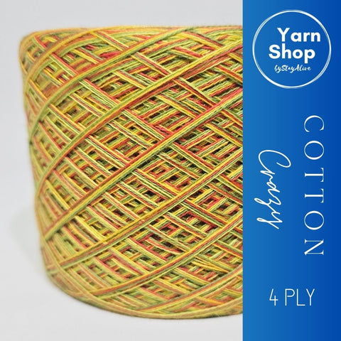 CC 6+9+72+80 4PLY Crazy Yarn Cake Pure Cotton Extrafine