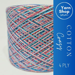 CC 9+10+11+66 4PLY Crazy Yarn Cake Pure Cotton Extrafine